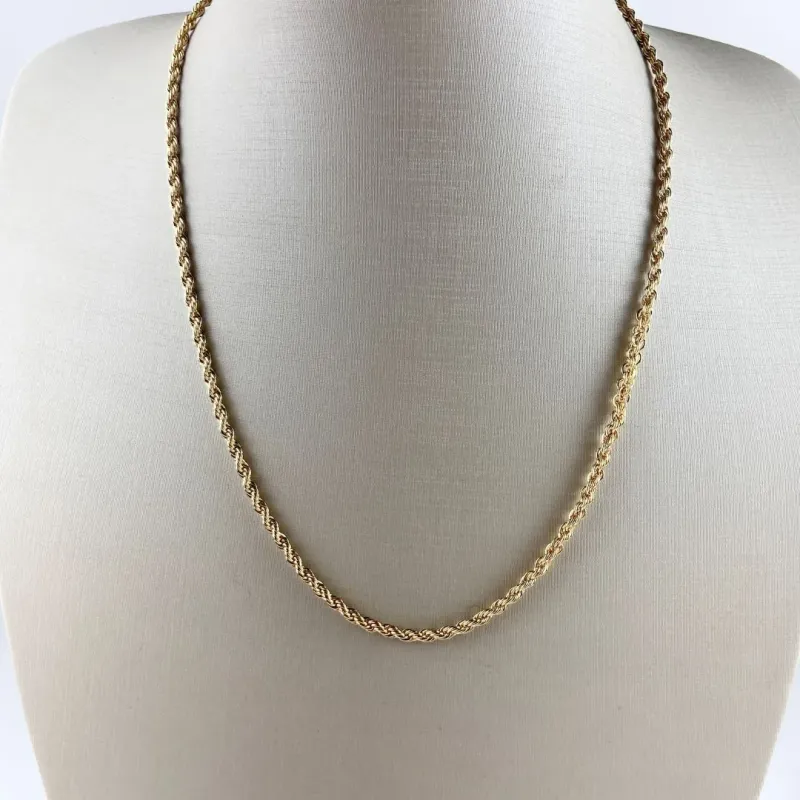 Colar Cordão Baiano Folheado a Ouro 18k