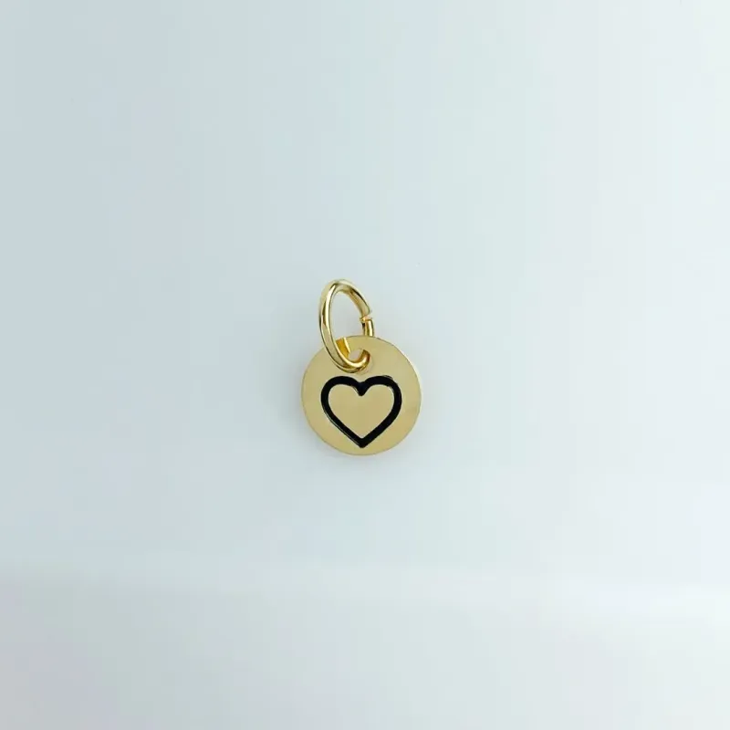 Pingente Coração Folheado a Ouro 18k