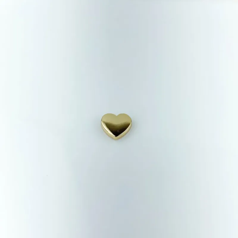 Pingente Coração Liso Folheado a Ouro 18k