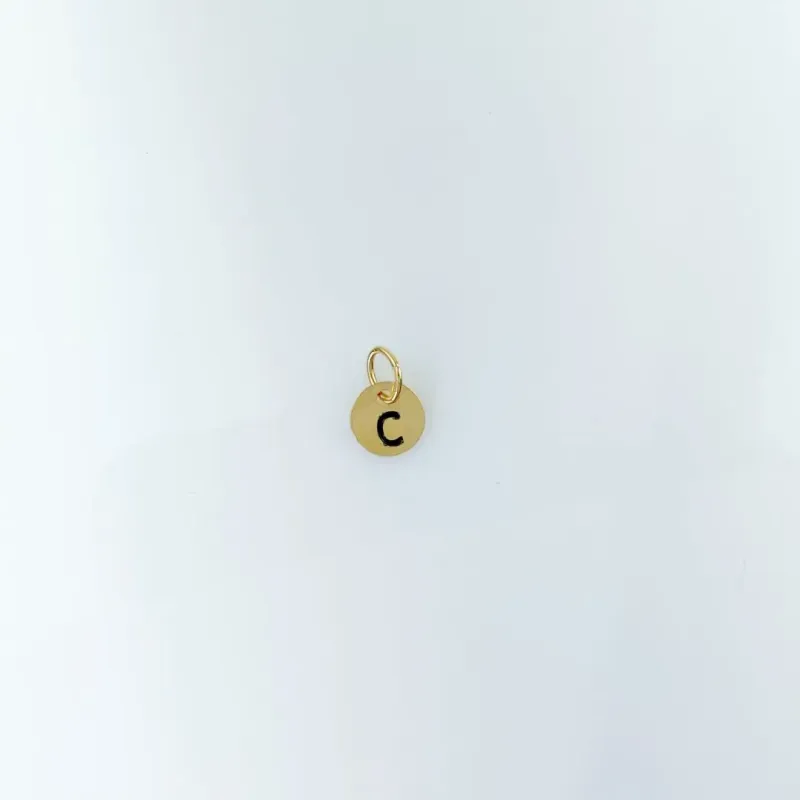 Pingente Letra C Folheado a Ouro 18k