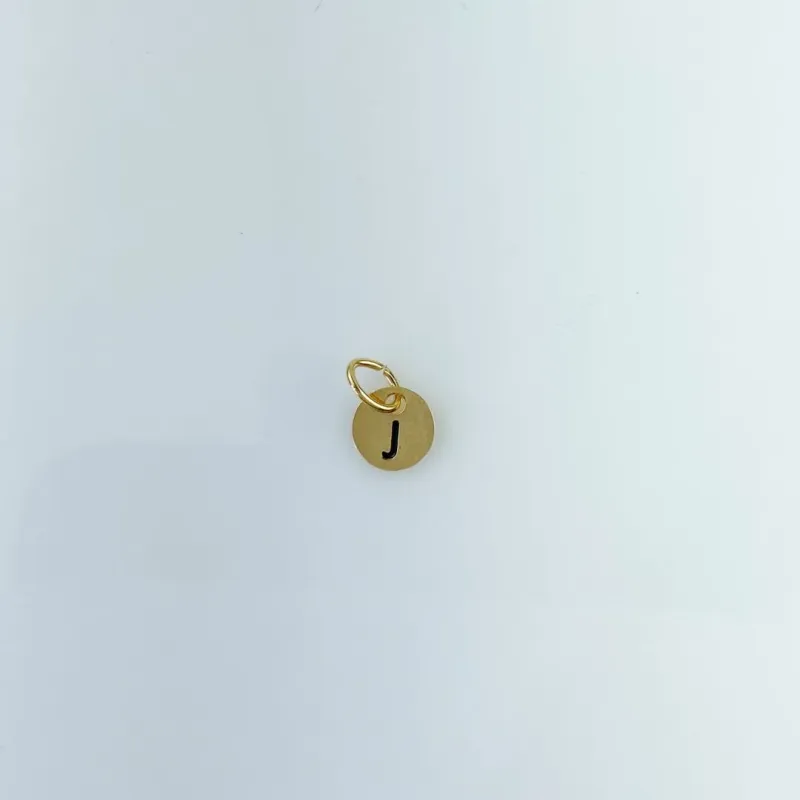 Pingente Letra J Folheado a Ouro 18k