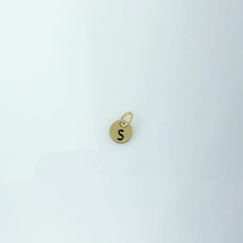Pingente Letra S Folheado a Ouro 18k