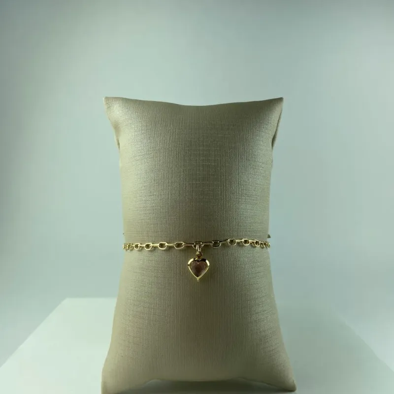 Pulseira Cartier com Corações Folheado a Ouro 18k