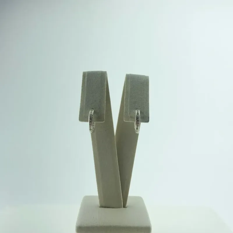 Brinco Argolinha Cravejadas de Zircônias Folheado a Ouro 18k