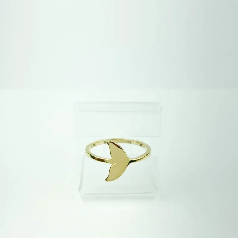 Anel Cauda de Sereia Folheado a Ouro 18k