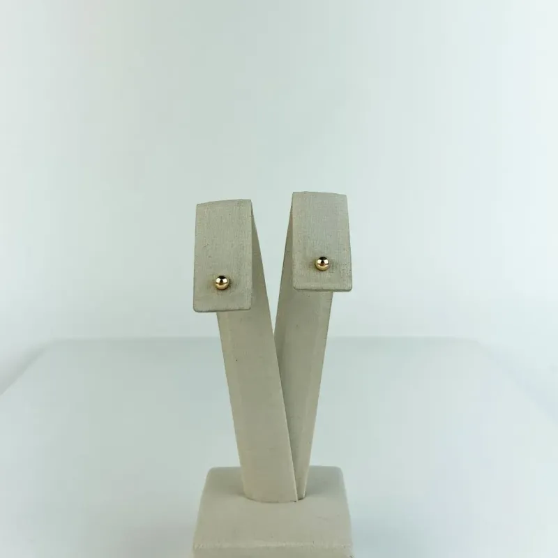 Brinco Bolinhas Folheado a Ouro 18k