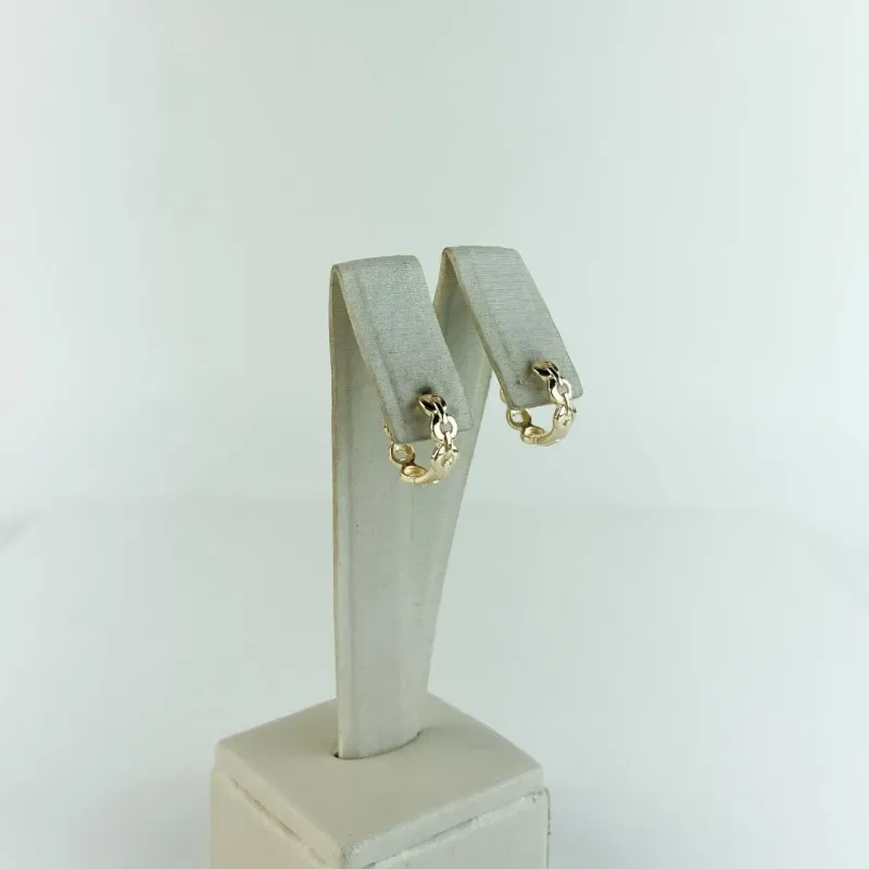 Brinco Argola Elo Corrente Folheado a Ouro 18k