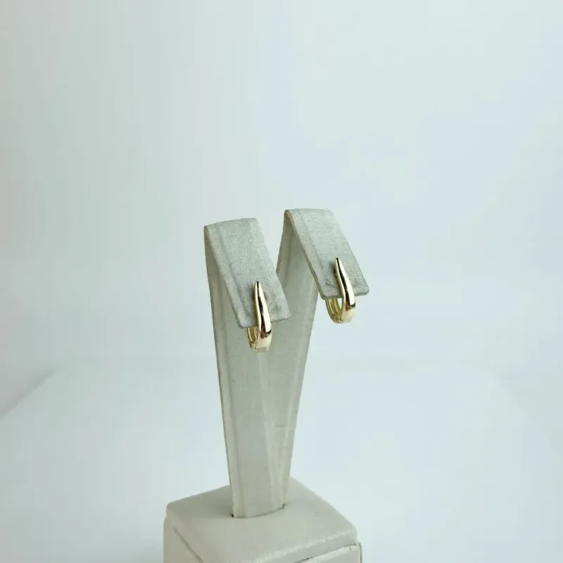 Brinco Argola Gota Lisa Folheado a Ouro 18 K