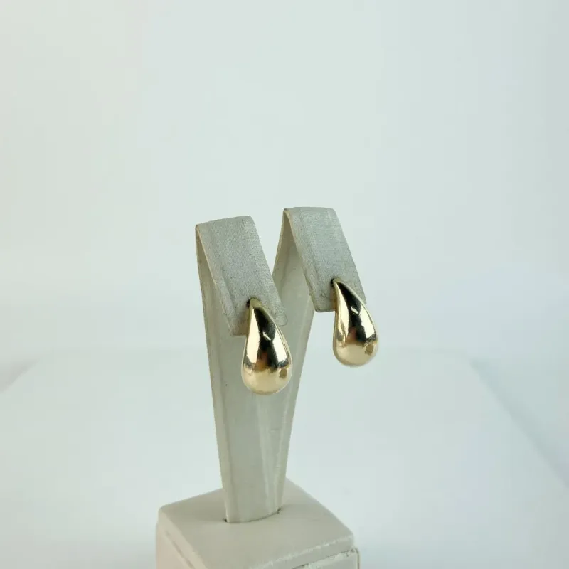 Brinco Gota Folheado a Ouro 18 K