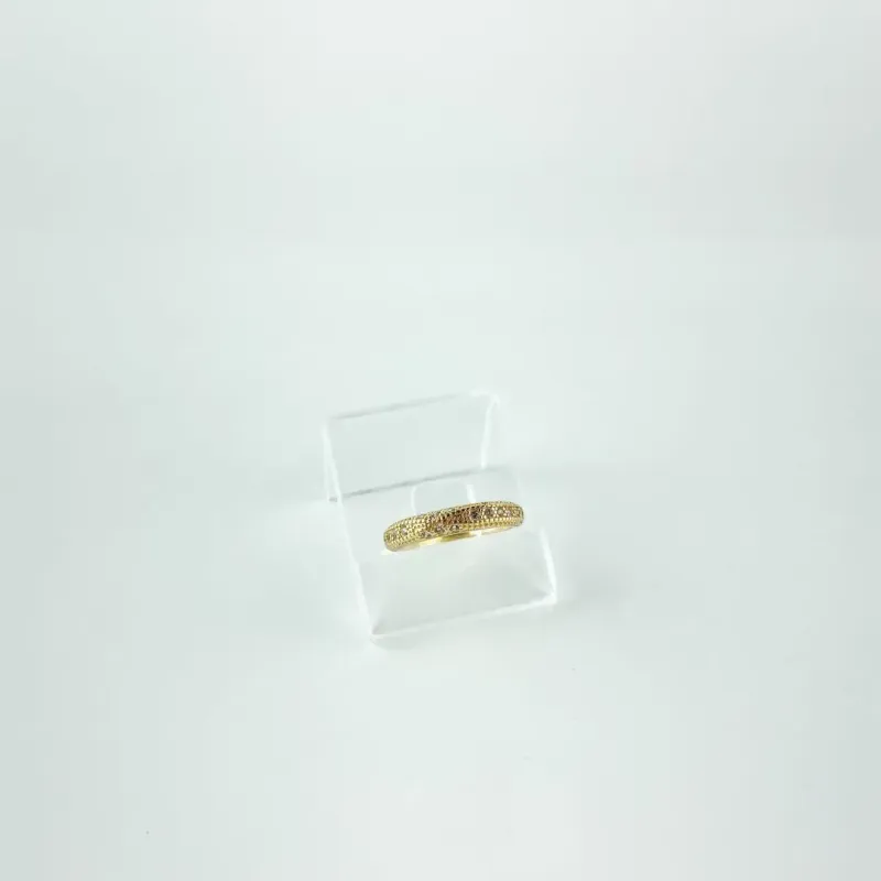 Anel Aparador em Zircônia Folheado a Ouro 18k