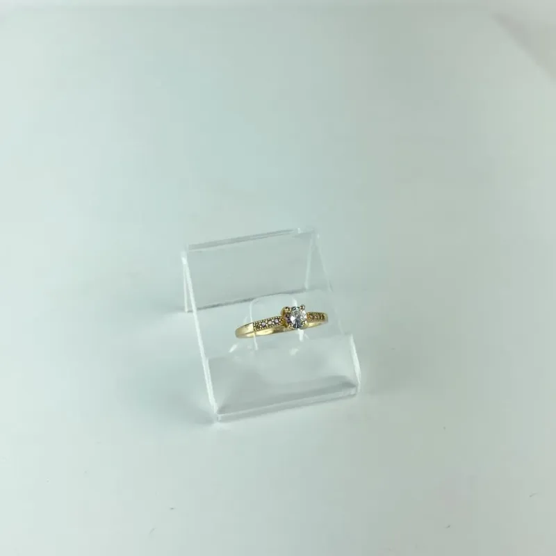 Anel Falange Solitário em Zircônia Folheado a Ouro 18k