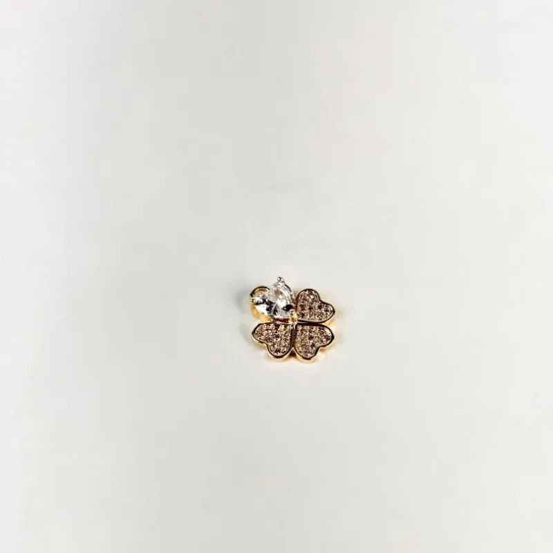 Pingente Trevo em Zircônias Folheado a Ouro 18k