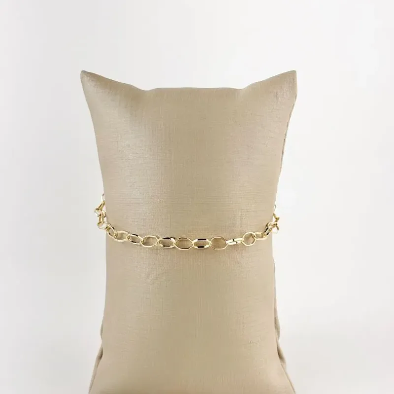 Pulseira de Elo Português Folheada a Ouro 18k