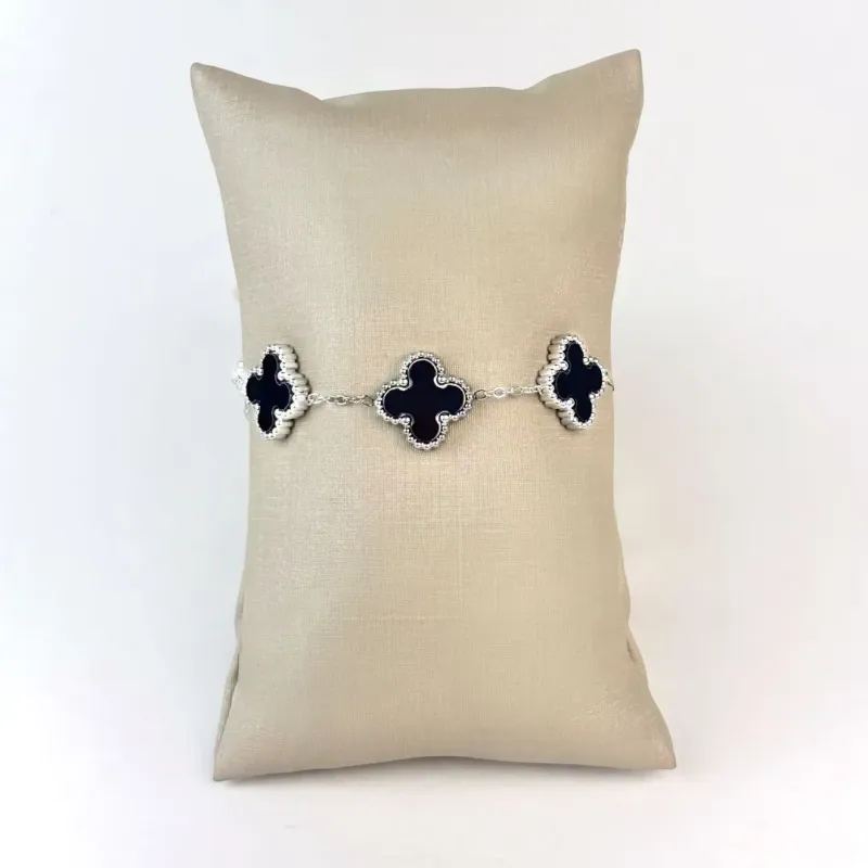 Pulseira Inspiração Preta Em Aço Inoxidável 316L