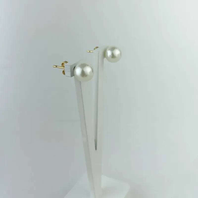Brinco de Pérolas Folheado a Ouro 18k (G)