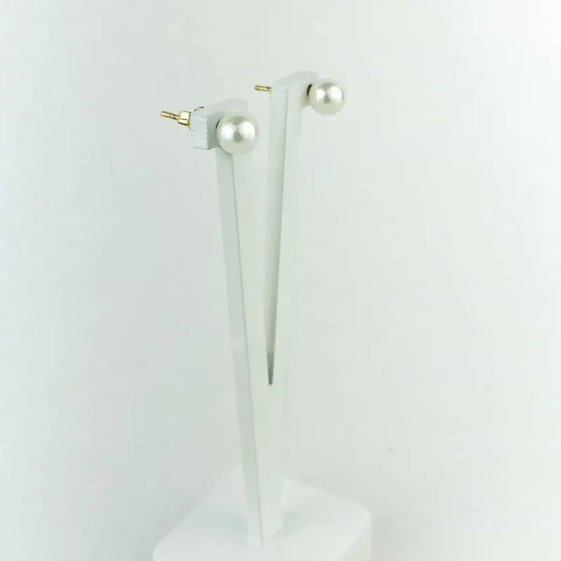 Brinco de Pérolas Folheado a Ouro 18k (M)
