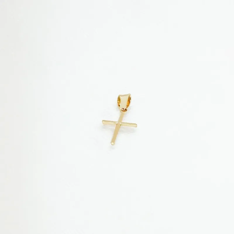 Pingente de Cruz Folheado a Ouro 18k
