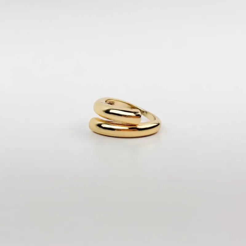 Anel Cordas Folheado a Ouro 18k