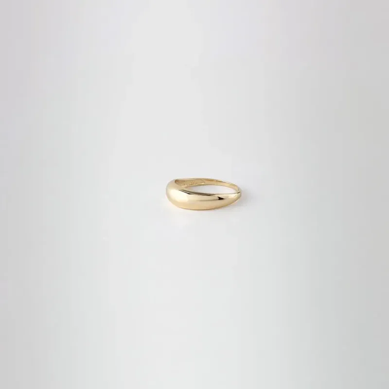 Anel Oval Folheado a Ouro 18k