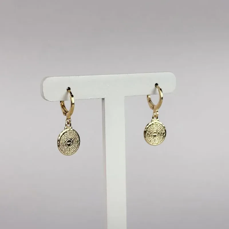 Brinco Oração Pai Nosso Folheado a Ouro 18k