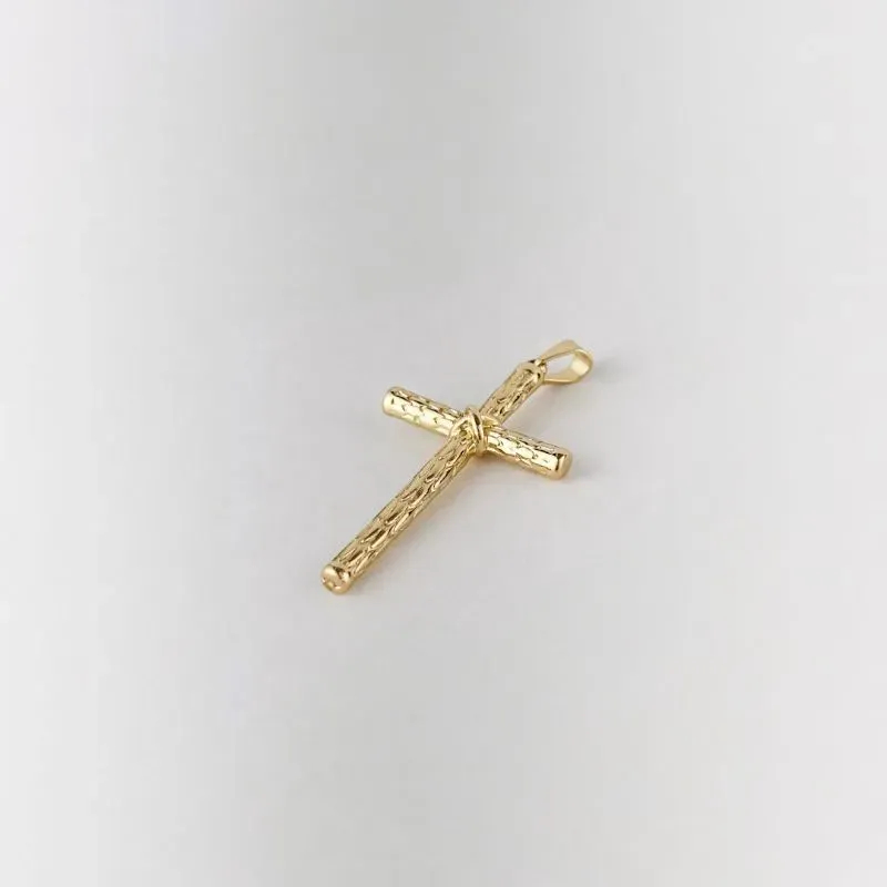 Pingente Cruz Folheado a Ouro 18k