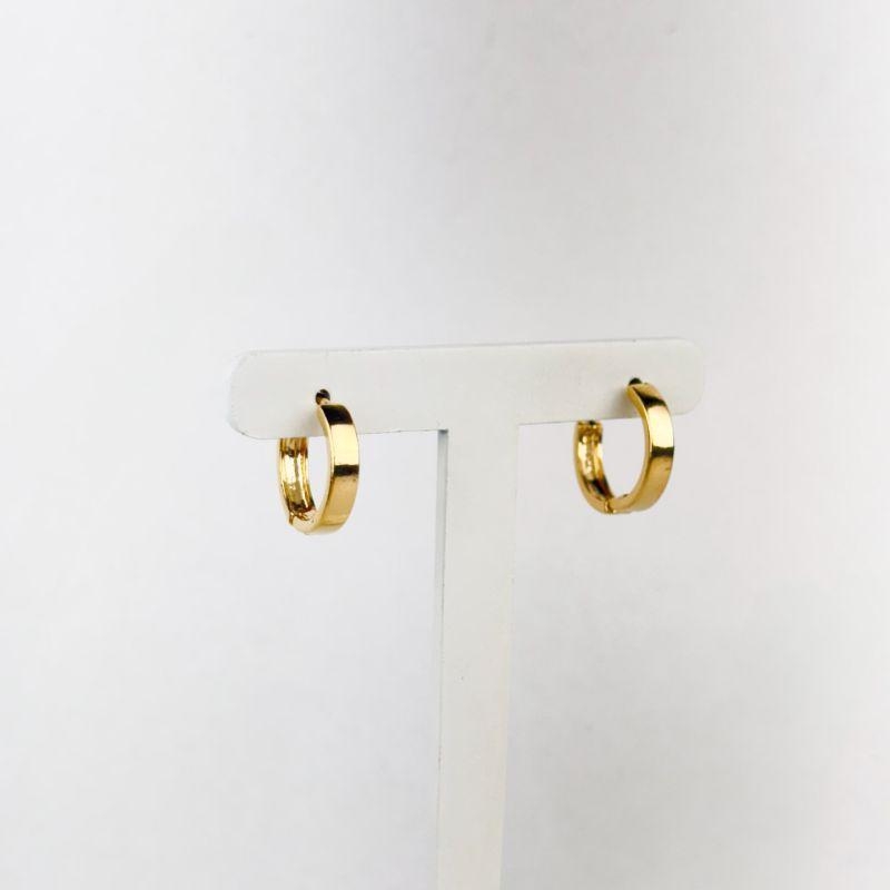 Brinco Argola Lisa Folheado a Ouro 18k