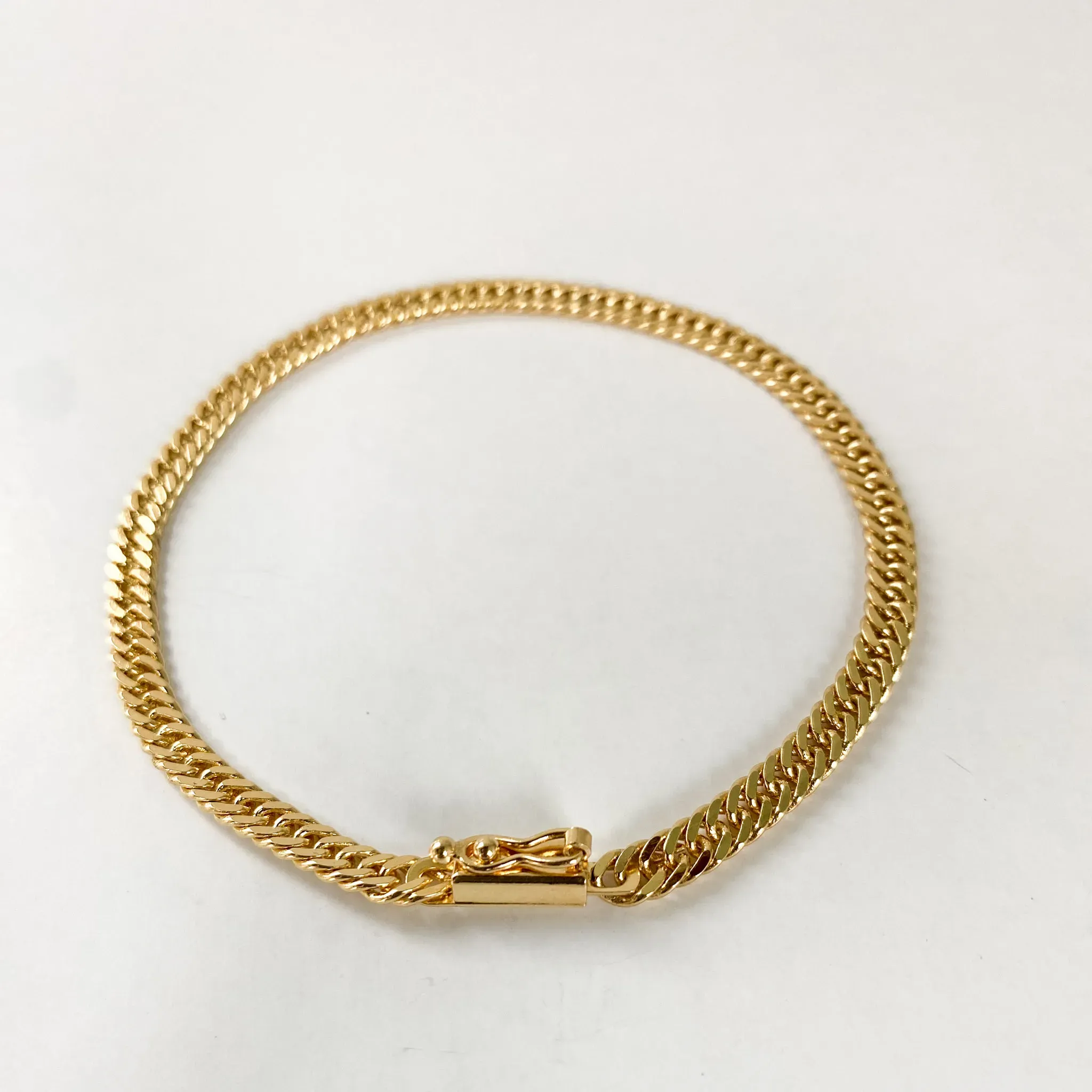 Pulseira Masculina Elo Groumet Folheada a Ouro 18k