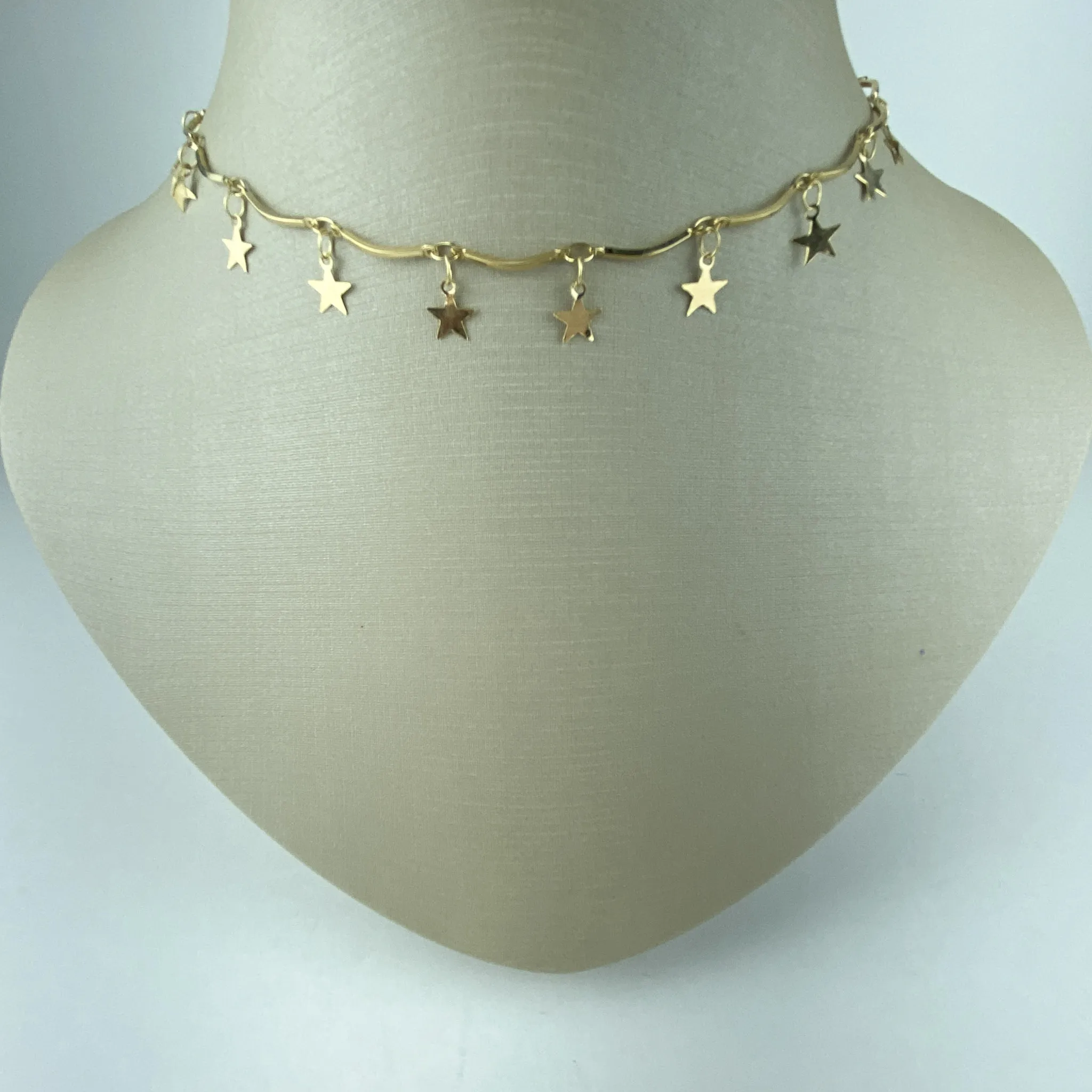 Chocker de Mini Estrelas Folheado a Ouro 18k