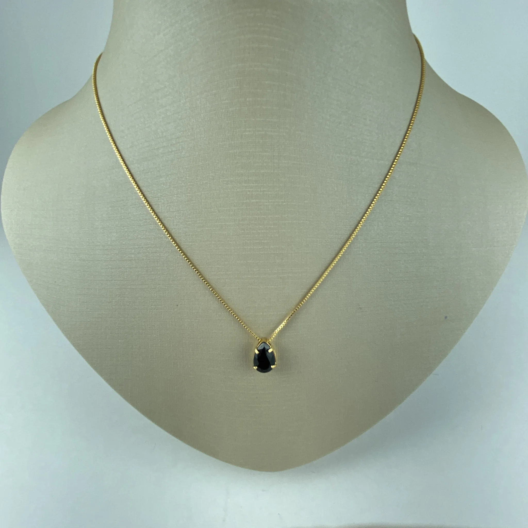 Colar Veneziana com Zircônia Folheado a Ouro 18k