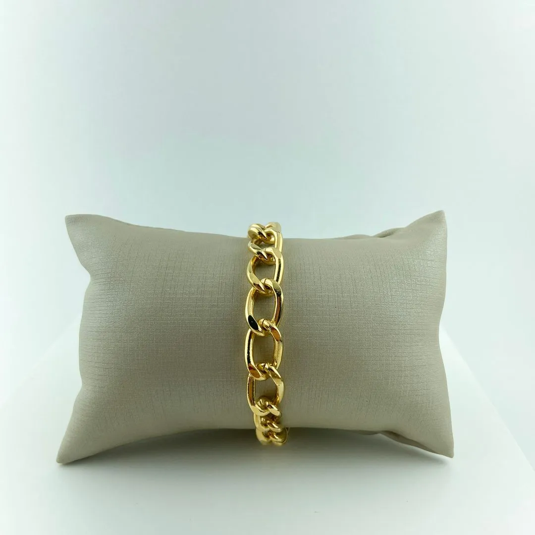 Pulseira Elo Groumet Folheado a Ouro 18k