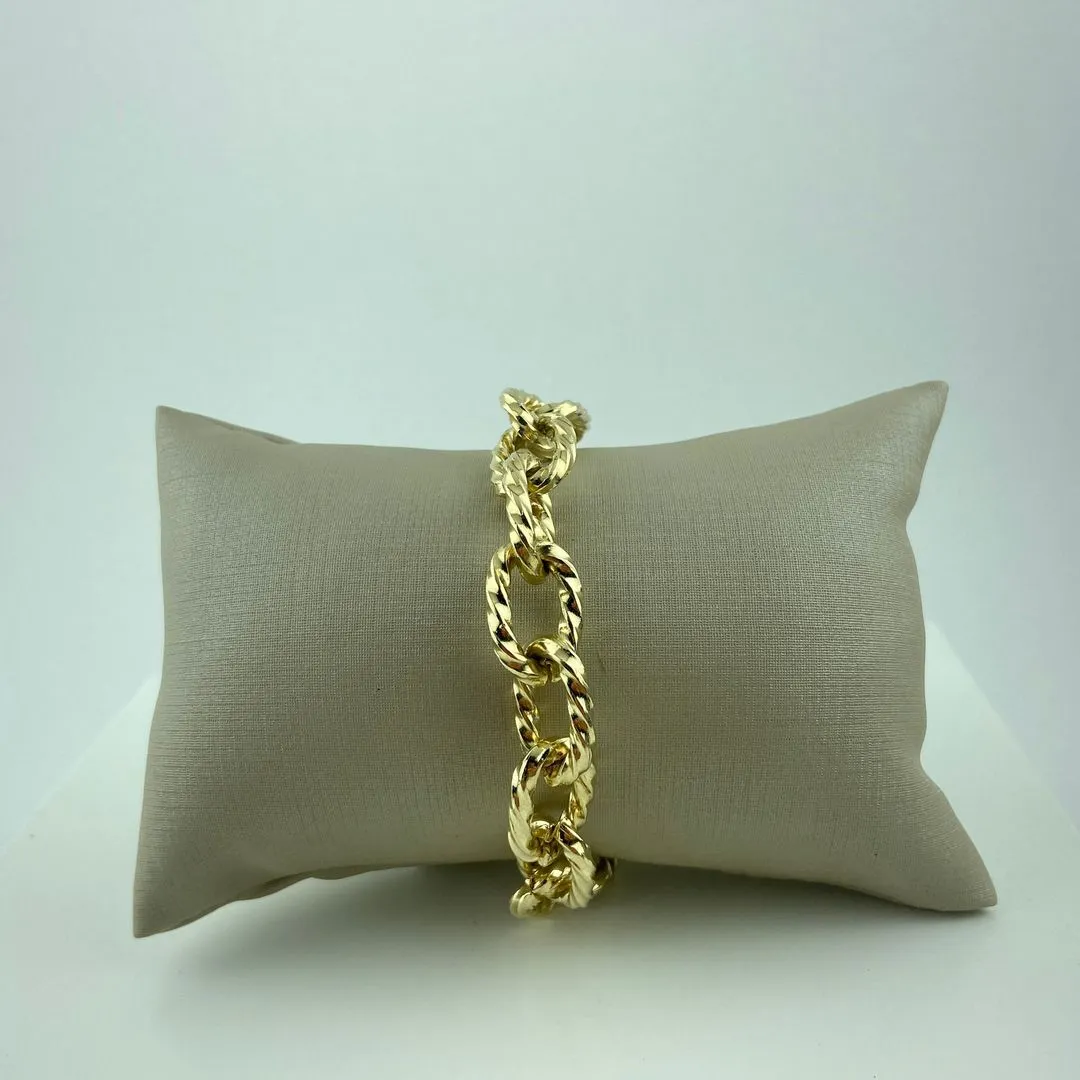 Pulseira Elos Torcidos Folheado a Ouro 18k