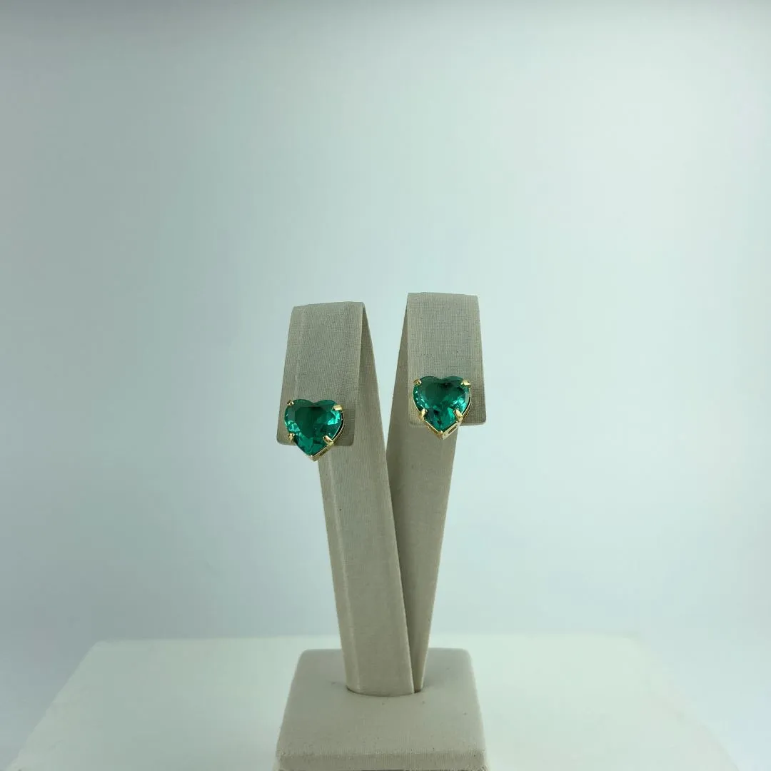 Brinco Design de Coração  Folheado a Ouro 18k