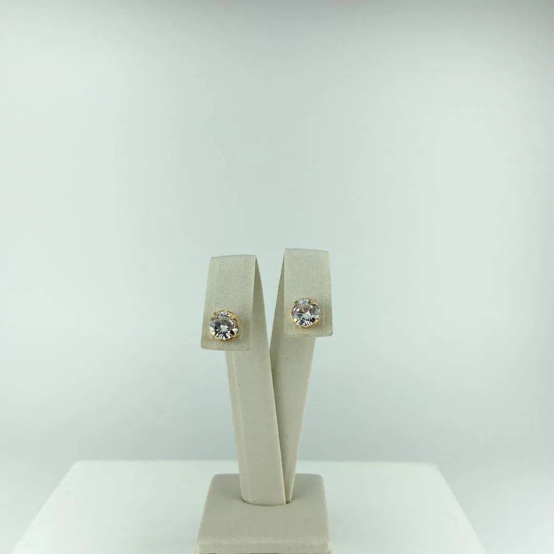 Brinco Ponto de Luz com Zircônia Folheado a Ouro 18k