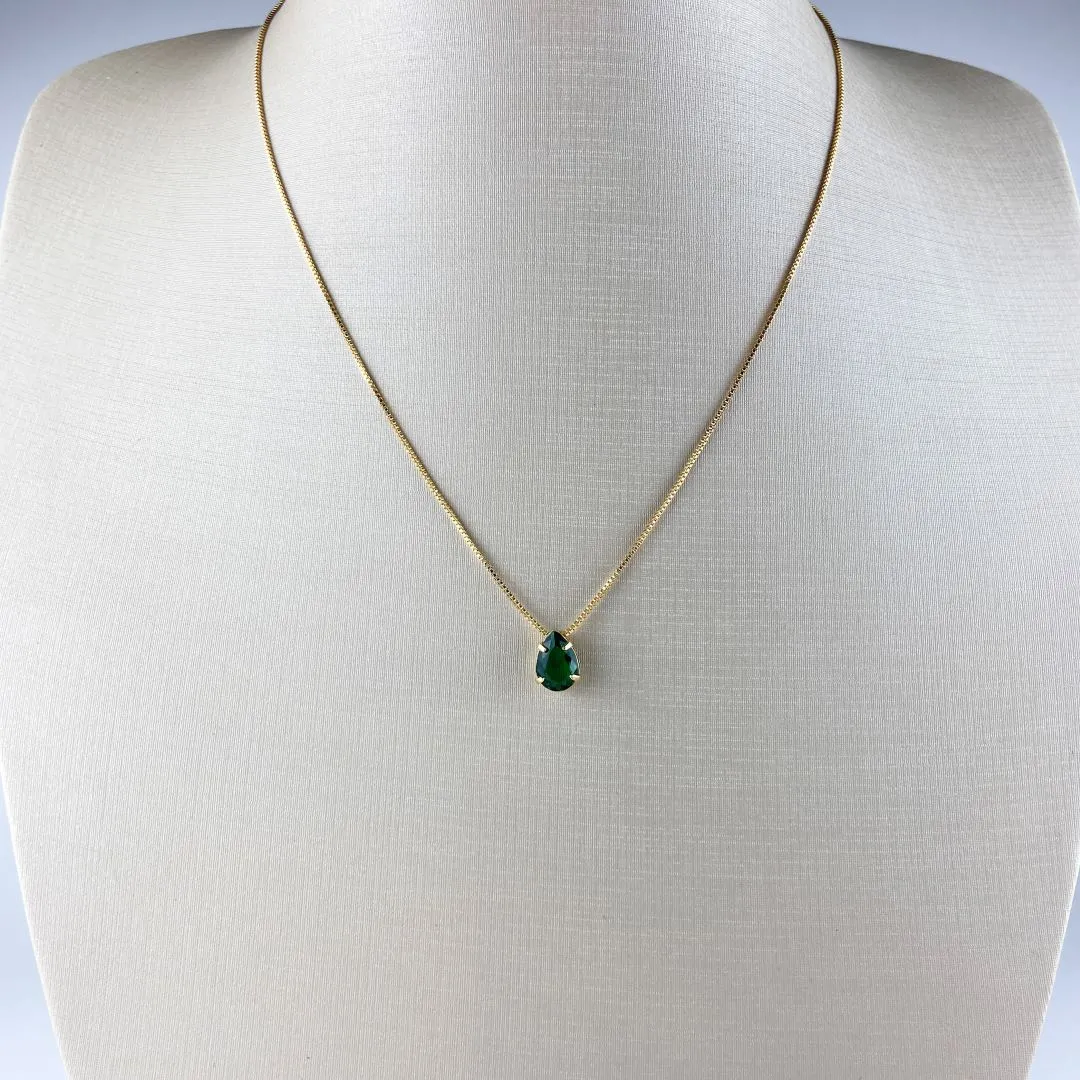 Colar Veneziana com Zircônia Folheado a Ouro 18k