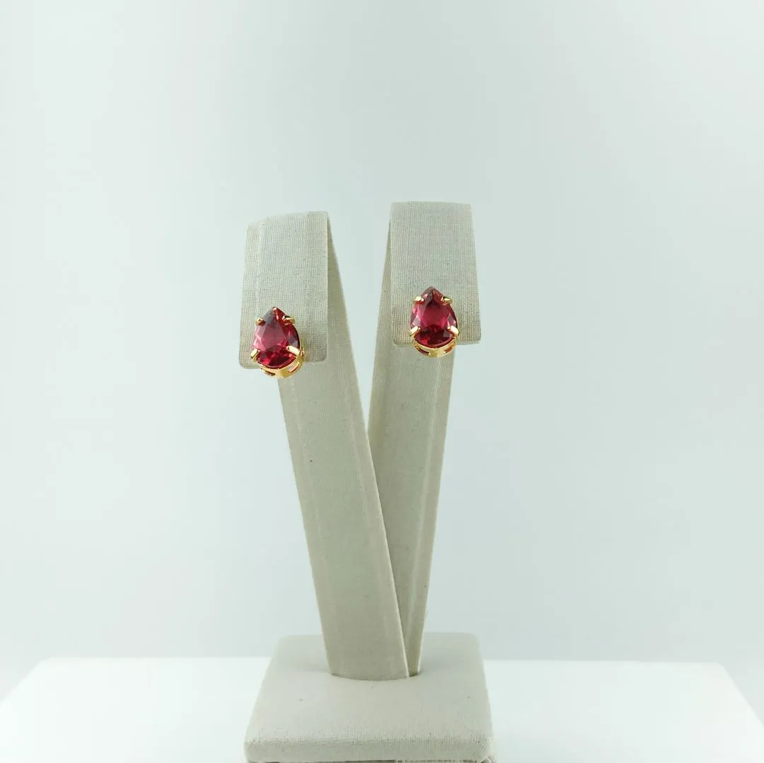 Brinco Design de Gota Folheado a Ouro 18k