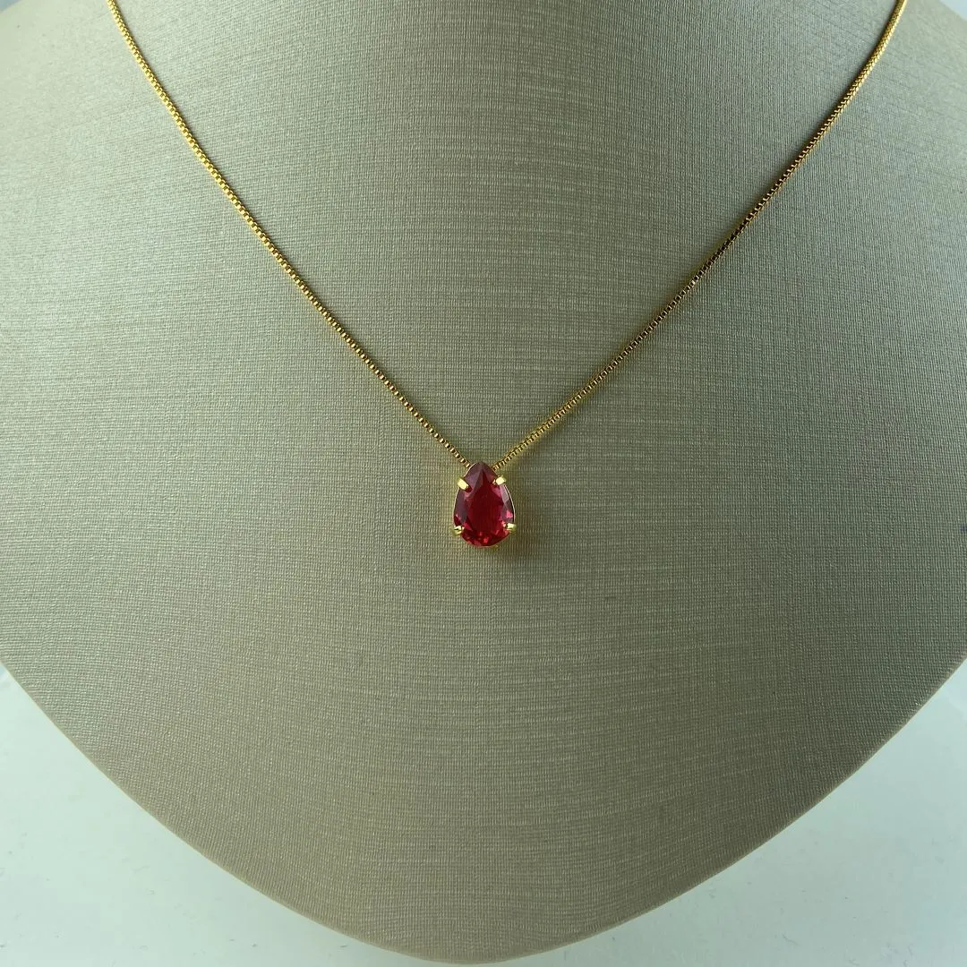 Colar Veneziana com Zircônia Folheado a Ouro 18k