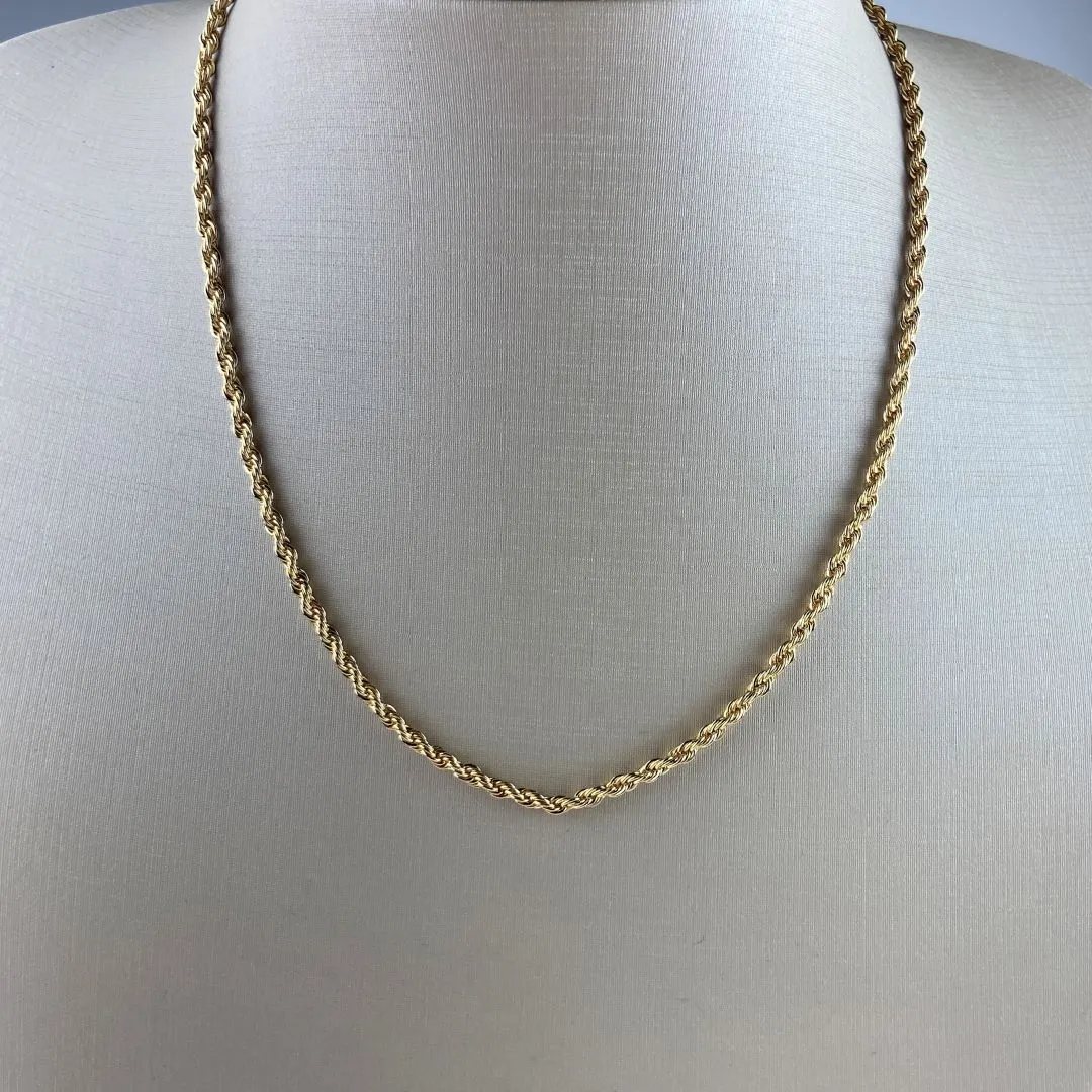 Colar Cordão Baiano Folheado a Ouro 18k