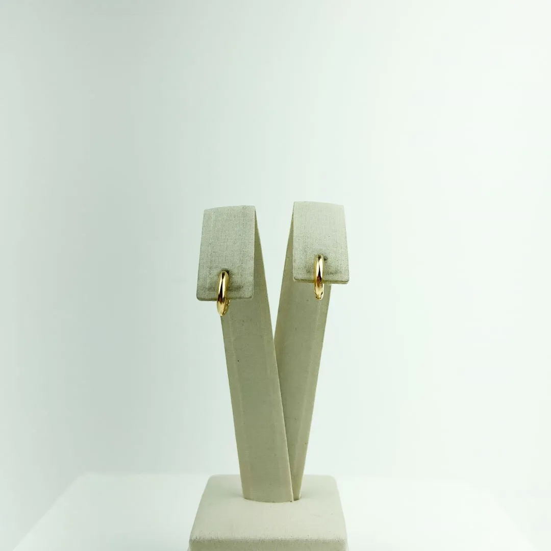 Brinco Argola Lisa Folheado a Ouro 18k