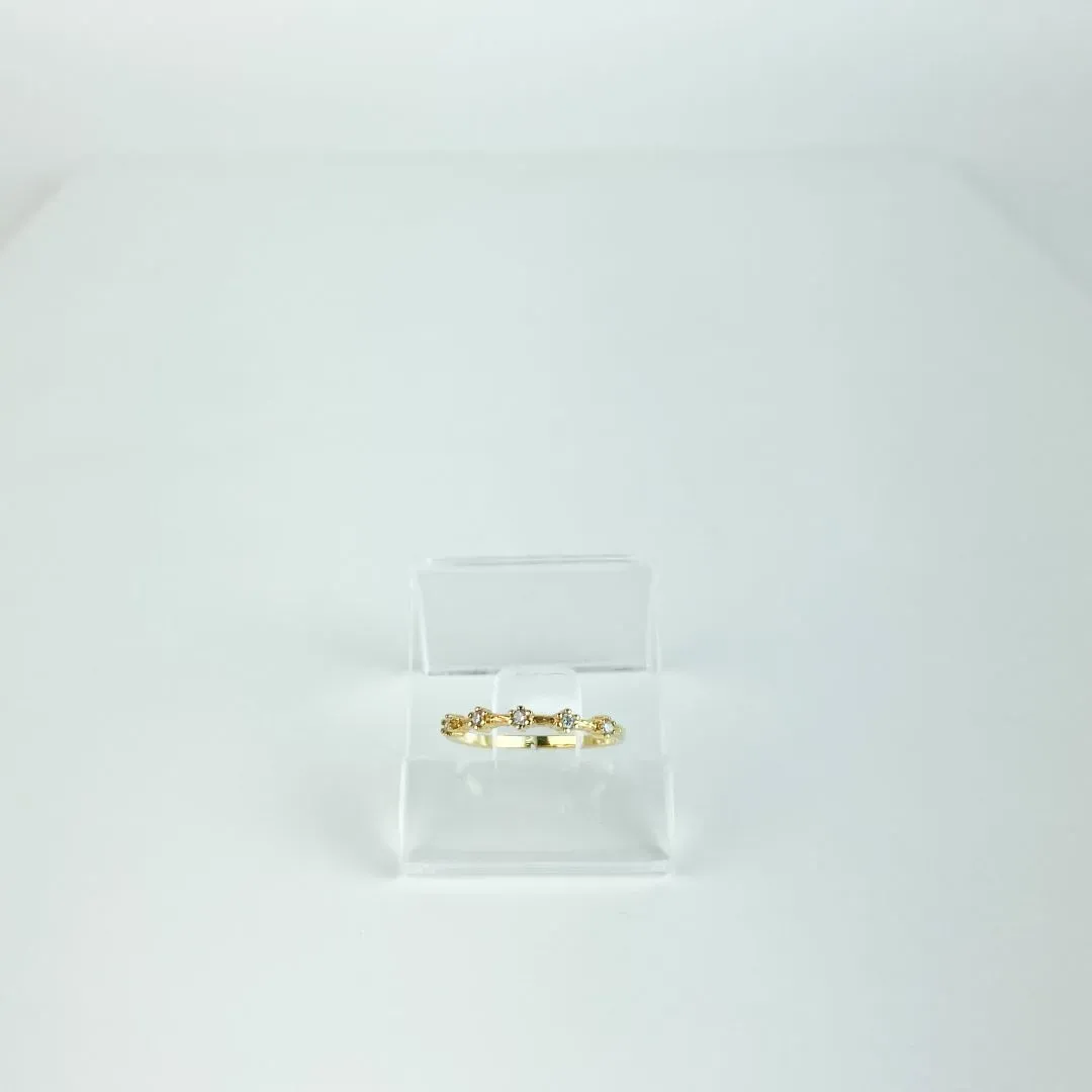 Anel Aparador com Zircônia Folheado a Ouro 18k