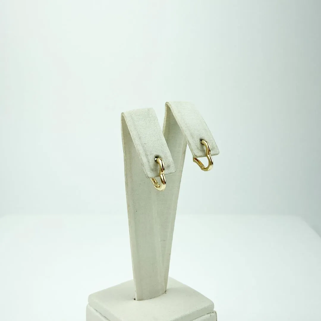 Brinco Coração Liso Folheado a Ouro 18k