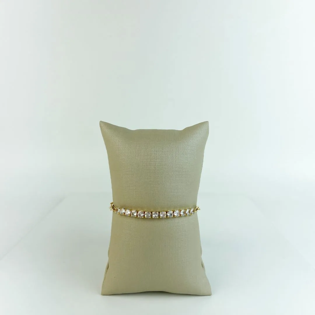 Pulseira Elo Cartier com Riviera Folheado a Ouro 18k