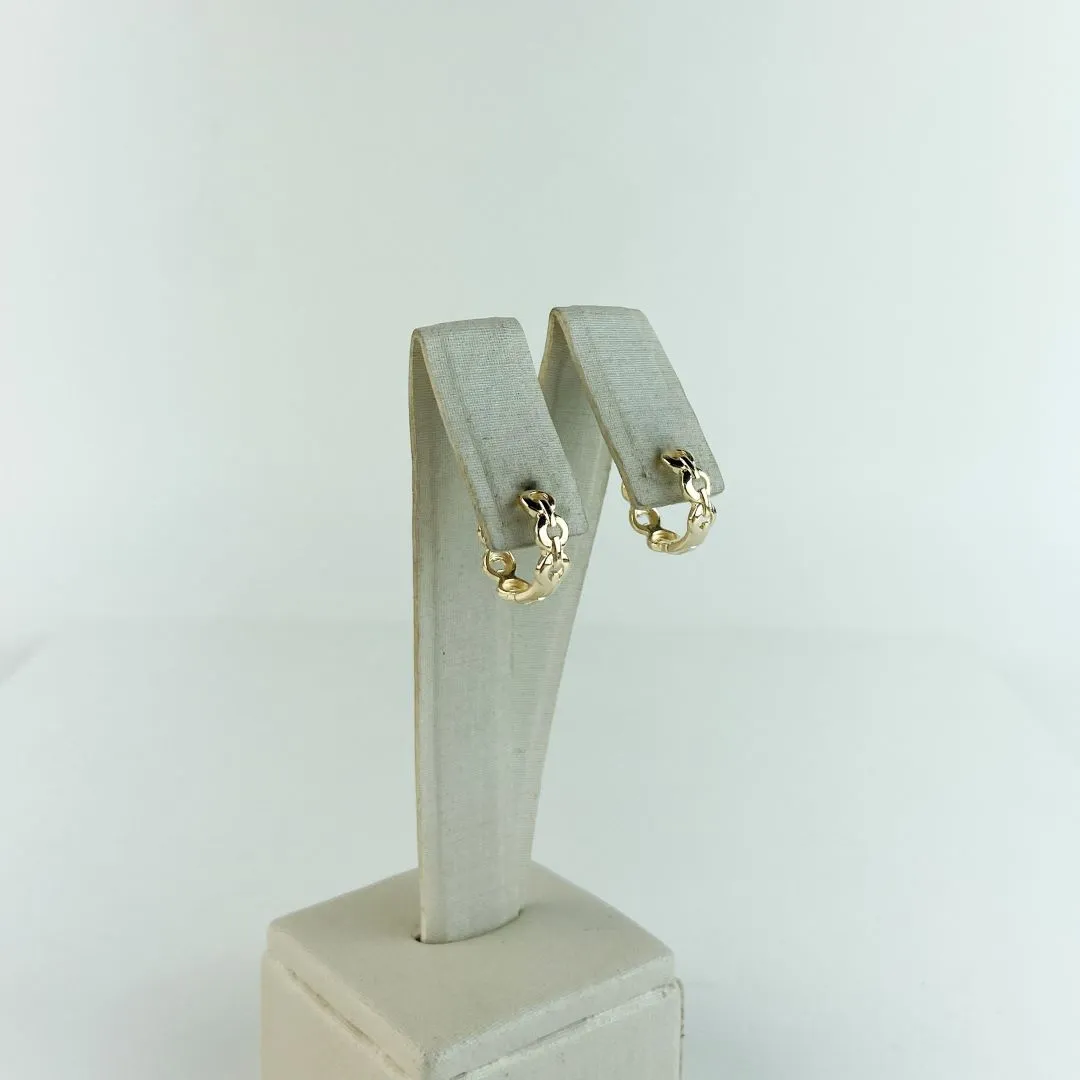 Brinco Argola Elo Corrente Folheado a Ouro 18k