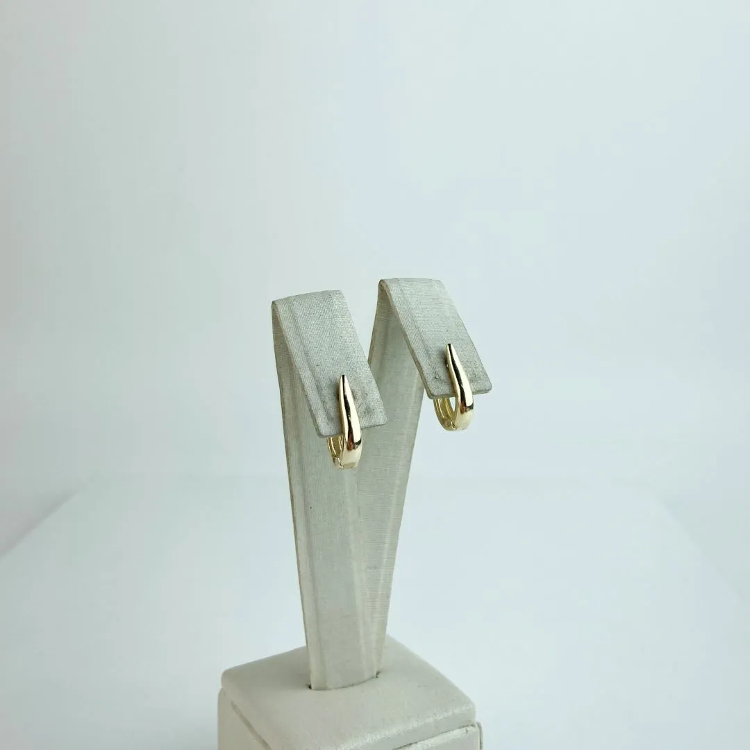 Brinco Argola Gota Lisa Folheado a Ouro 18 K