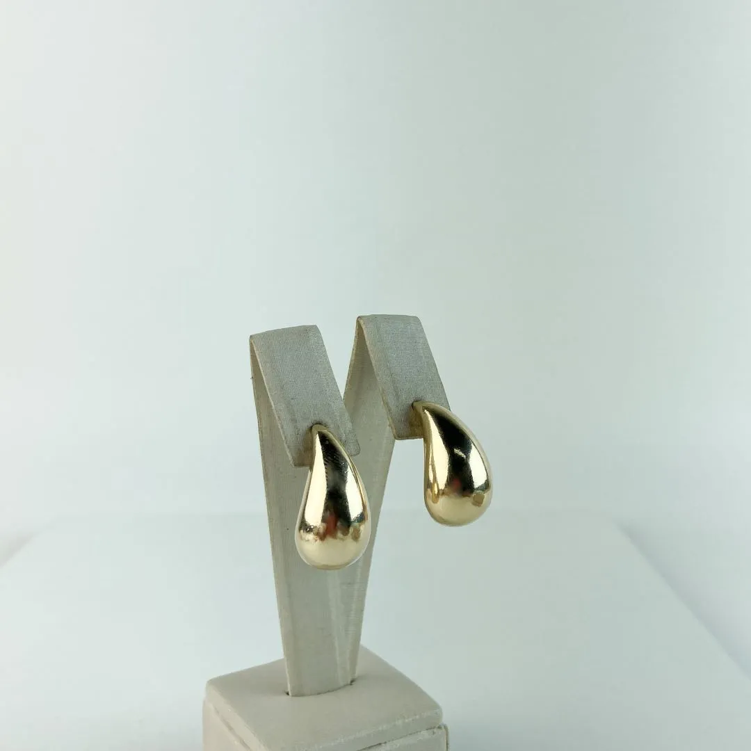 Brinco Gota Folheado a Ouro 18 K