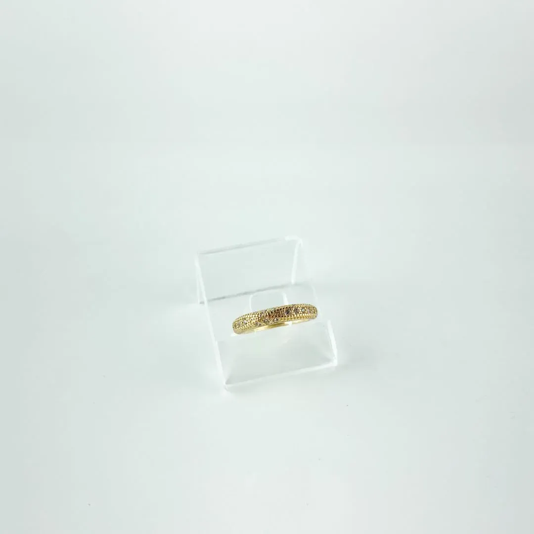 Anel Aparador em Zircônia Folheado a Ouro 18k