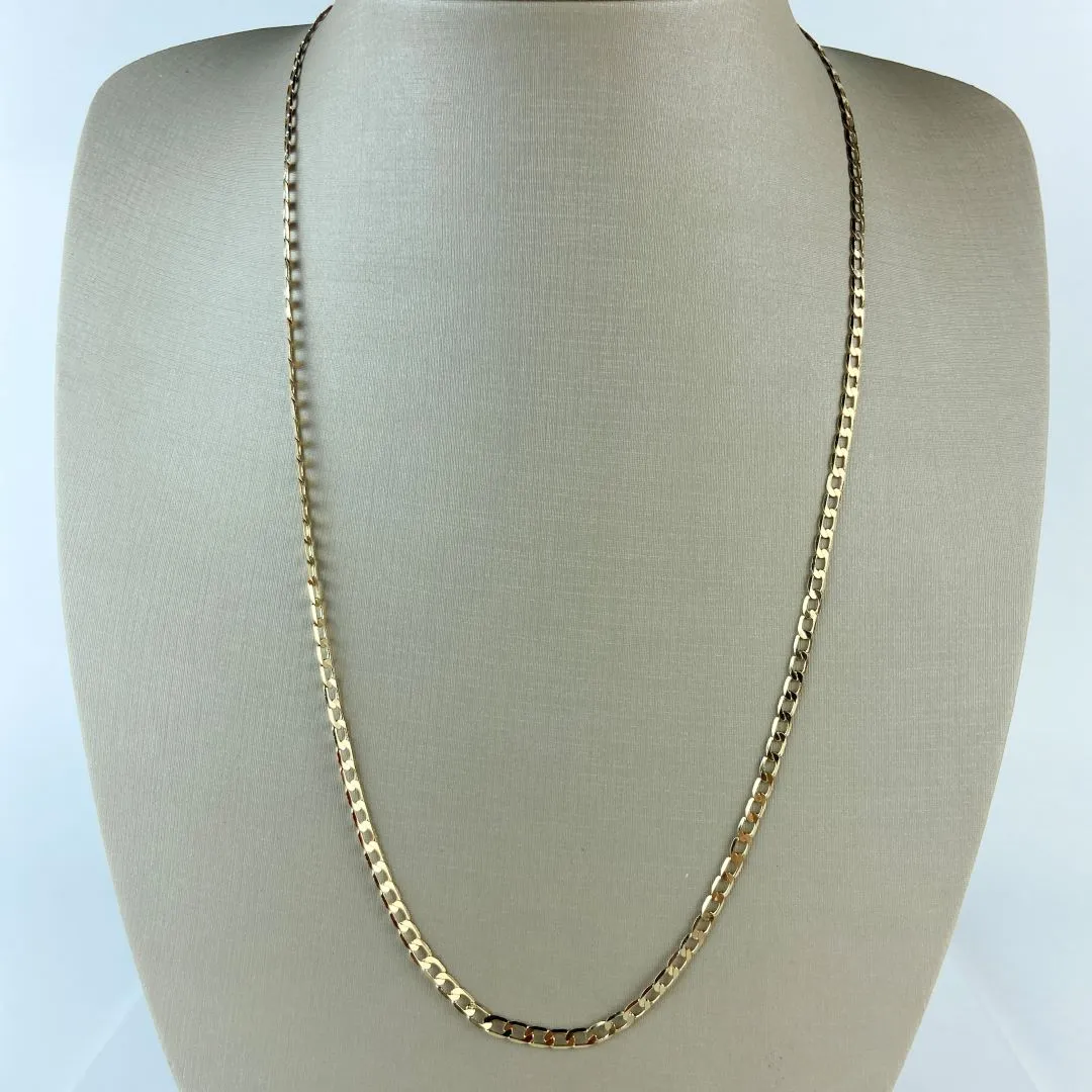 Corrente Masculina Elo Groumet Folheada a Ouro 18k