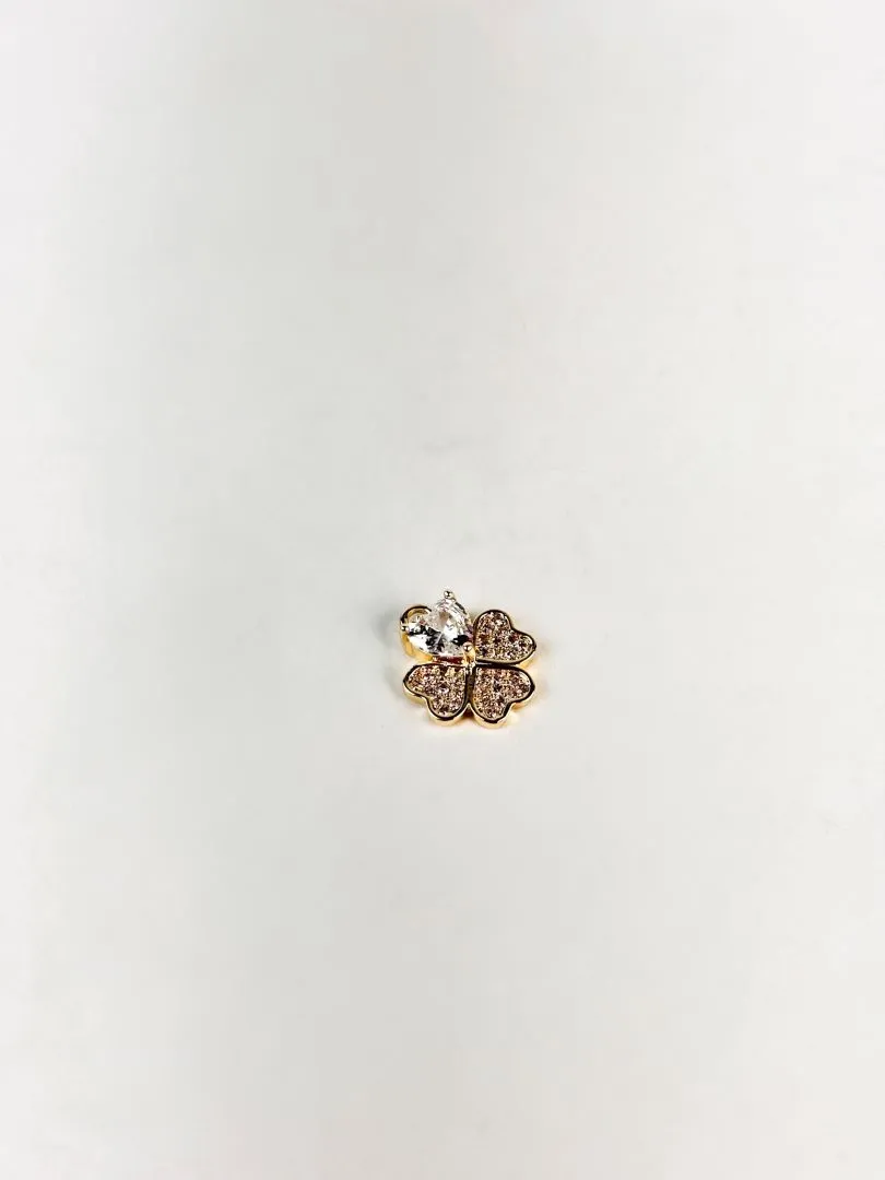 Pingente Trevo em Zircônias Folheado a Ouro 18k