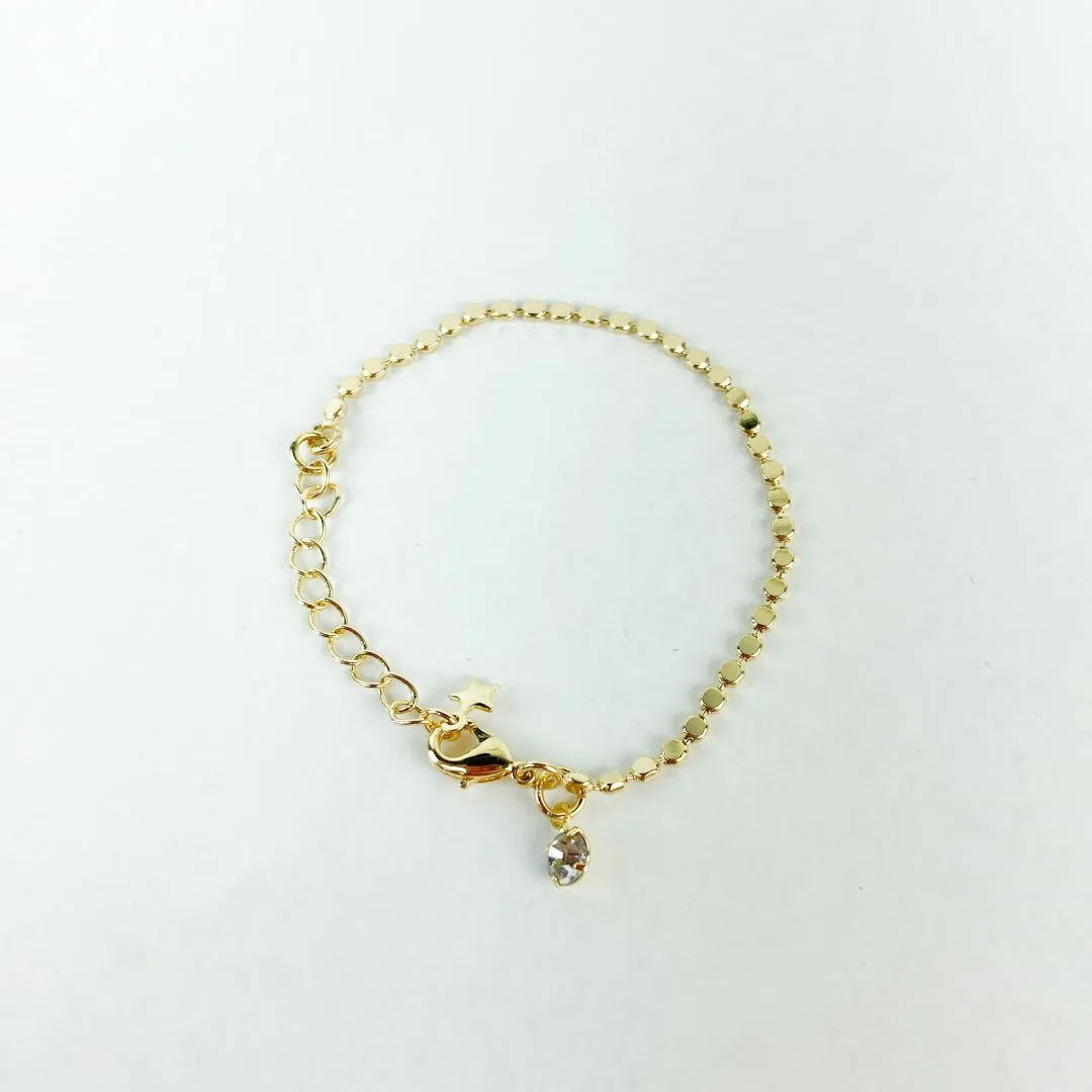 Pulseira Infantil Mini Bolinhas Folheado a Ouro 18k Folheado a Ouro 18k