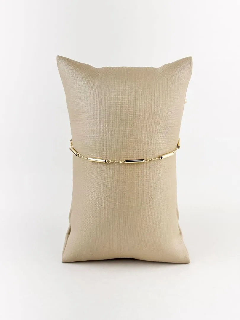 Pulseira Tubos Folheada a Ouro 18k