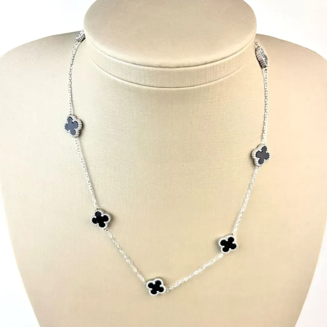 Colar Inspiração Preto Em Aço Inoxidável 316L